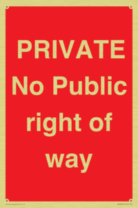 PRIVATE No Public right of way
